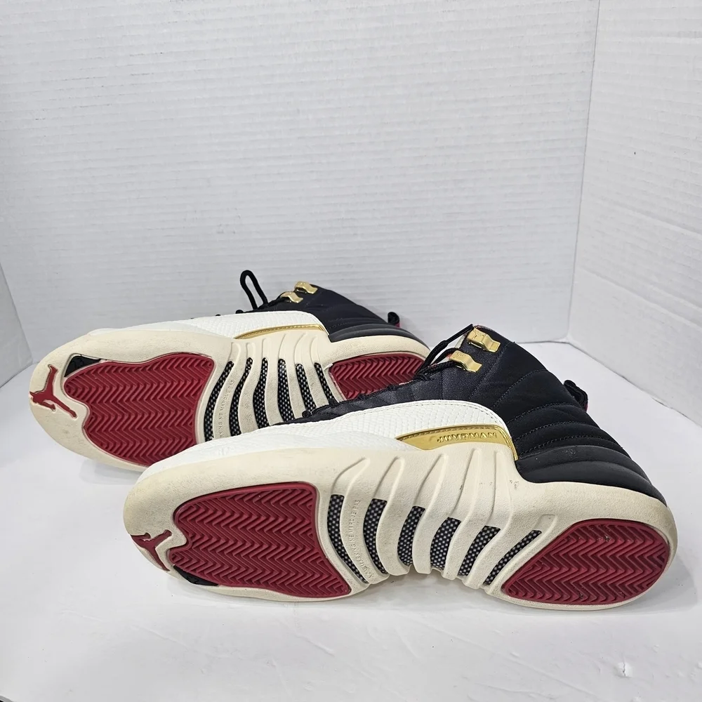 Jordan Black and White Sneakers with Gold Accents
